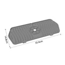 Kitchen Faucet Mat Silicone Sink Splash Guard Counter Draining Pad (Grey) Newly