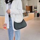 Retro Women PU Solid Color Shoulder Bag Casual Ladies Chain Small Underarm Bags