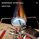 Camping Gas Stove Windscreen Stand Ring Energy Saving Heat Resistant Cover Newly