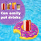 Inflatable Drink Cup Holder Donut Float Pool Party Water Coaster (Brown)