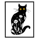 DIY Cotton Thread Black Cat Printed Partial Cross Stitch Handmade Artwork Carft