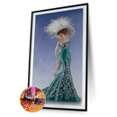 DIY Special-shape Diamond Painting Dress Lady Partial Drill Rhinestone Wall