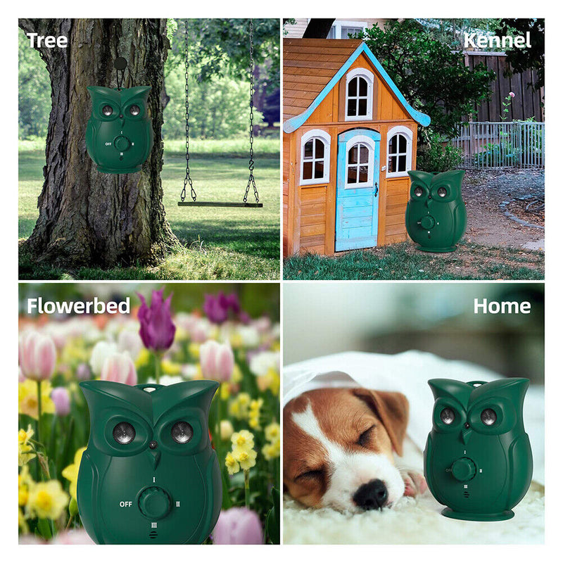 Owl Shape Anti Barking LED Ultrasonic Pet Dog Repeller Deterrent Training Device