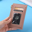 Women Retro Cat Print Multi-slot Card Holder PU Mini Credit Card ID Card Wallet