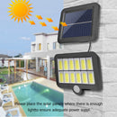 LED Outdoor Solar Garden Waterproof PIR Motion Sensor Wall Light (120COB B)
