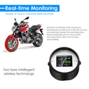 Motorcycle TPMS Motorbike Tire Pressure Monitor with 2 External Sensors