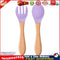 Baby Wooden Silicone Feeding Spoon Toddlers BPA-free Tableware (2) Newly