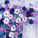 Room Purple Flower Wall Decor Hanging Pictures Embroidery Set Cross Stitch
