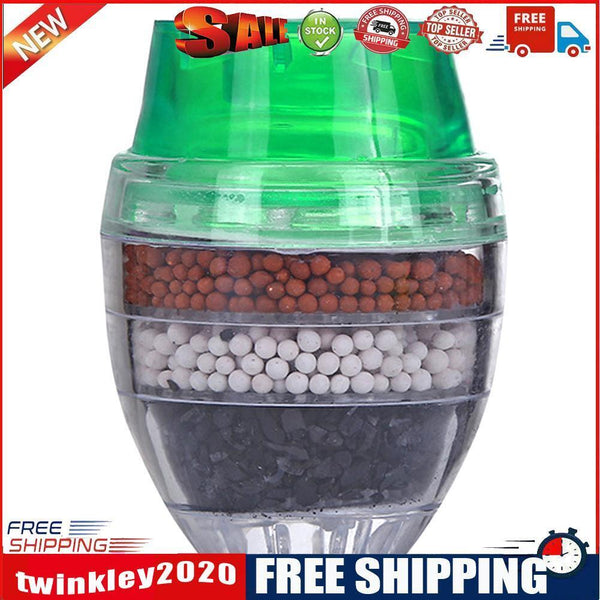 House Tap Water Purifier Activated Carbon Remove Rust Faucet Filter (Green)