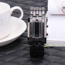Lovers Steel Blue Luminous LED Electronic Display Watch (Black)(Men) Newly