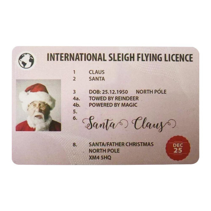 Santa Claus Driver License Card Christmas Gifts Greeting Cards Decor (Style