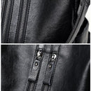 Leather Backpack College Bag Large Capacity Shoulder Bag Travel Tote Backpack