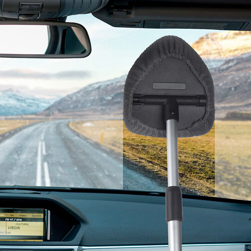 Car Windshield Window Cleaner Brush Telescopic Glass Cleaning Snow Scraper Newly