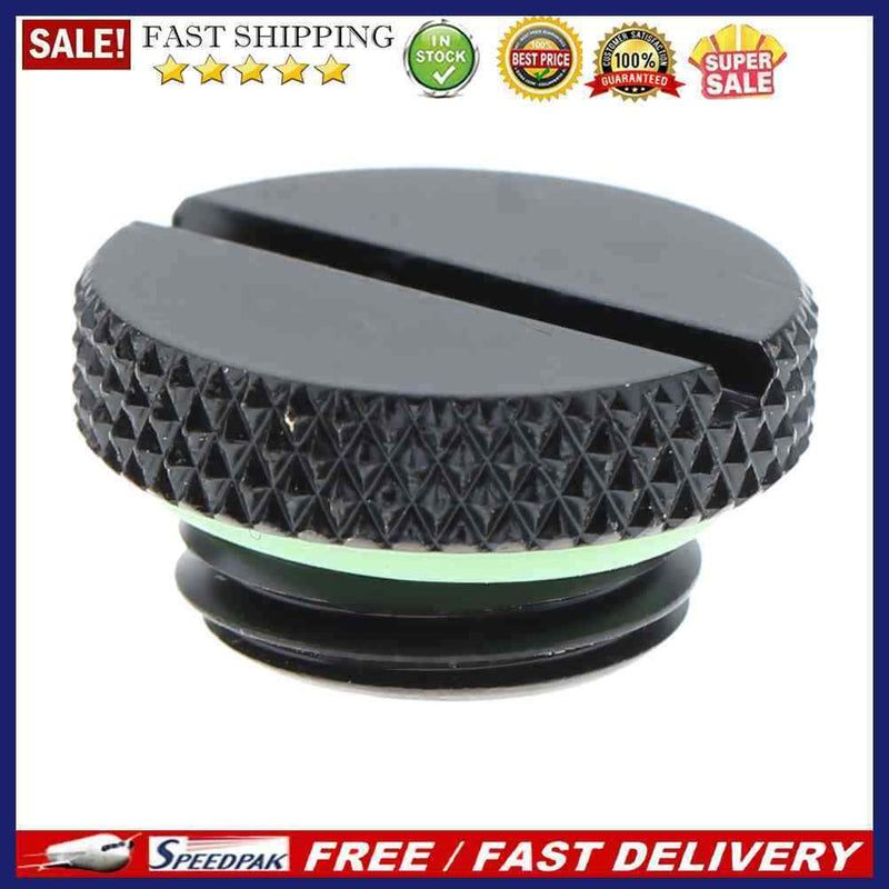 Black G1/4 Thread Low Profile Plug for PC Water Cooling Radiator Reservoir