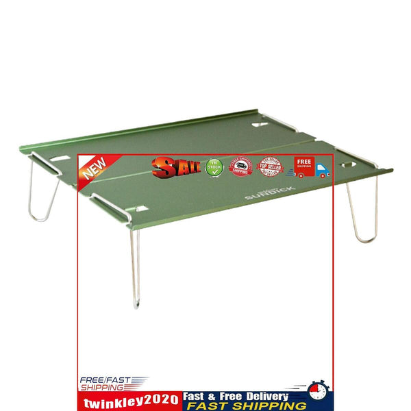 Outdoor Folding Mini Table Portable Collapsible Compact Table (Green) Newly
