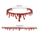 Gothic Style Horror Punk Choker Red Blood Drip Necklace Halloween Deathrock
