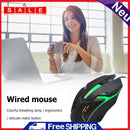 120cm USB 5500DPI 2 Buttons LED Business Mouse Optical Ergonomic for Game Office