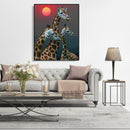 Painting By Numbers Kit DIY Giraffe Sun Hand Painted Canvas Oil Art Picture