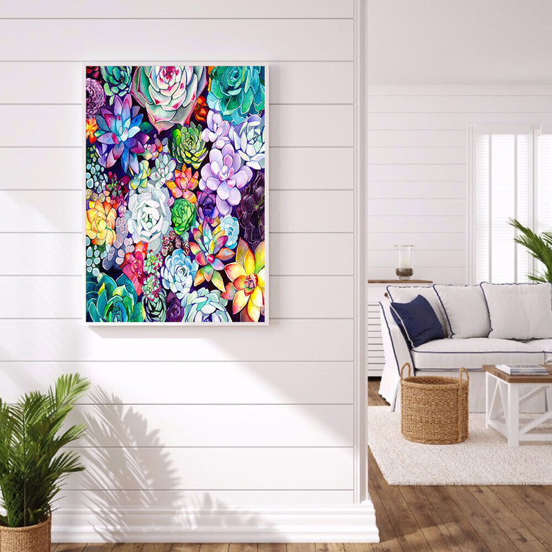 Succulents 40x50cm Oil Paint By Numbers Picture DIY Painting M682