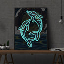 Part Special-Shaped Drill Rhinestone Diamond Painting Dolphin Luminous Hand