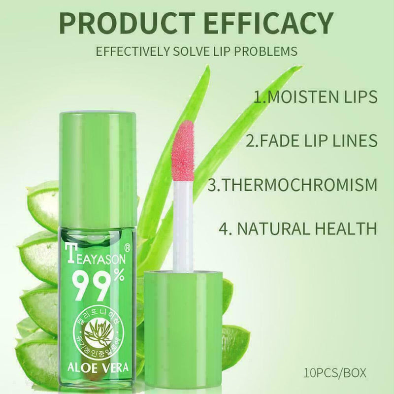 Aloe Vera Lip Gloss Moisturizer Transparent Color Liquid Up I2N4 Make Lips M0X6