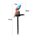 LED Solar Lights Parrot Waterproof Lawn Stakes Lamps Garden Decor (Blue) Newly