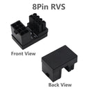 ATX 8-Pin Female to 8Pin Male 180 Degree Angled Adapter for Desktop Video Card