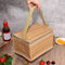 Woven Keep Warm Lid and Handle Wicker Picnic Basket Waterproof Rattan Bag