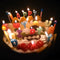 #A Birthday Candles - 6/12 Pieces Multi-Color Cake Cupcake Candles with Holders