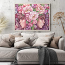 DIY Oil Paint by Numbers Girl Flower Coded Hand Painted Acrylic Drawing Kit