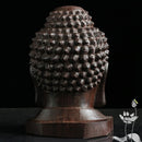 Decoration Sakyamuni Head Redwood Crafts Buddha Statue Tathagata Sculpture