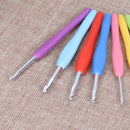8pcs/set Soft TPR Handle Crochet Hooks Knitting Needles DIY Weaving Tools Newly