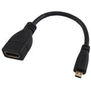 Micro HDMI-compatible Male D to HDMI-compatible Female A Jack Adapter Cable