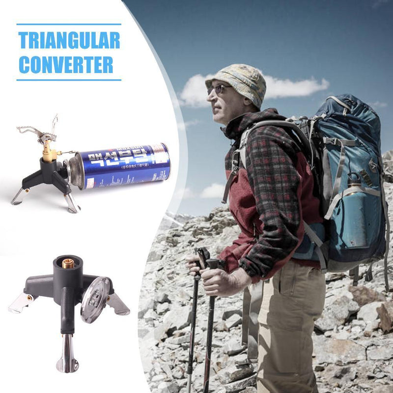 Outdoor Camping Hiking Tripod Gas Stove Connector Long Tank Gas Bottle Converter