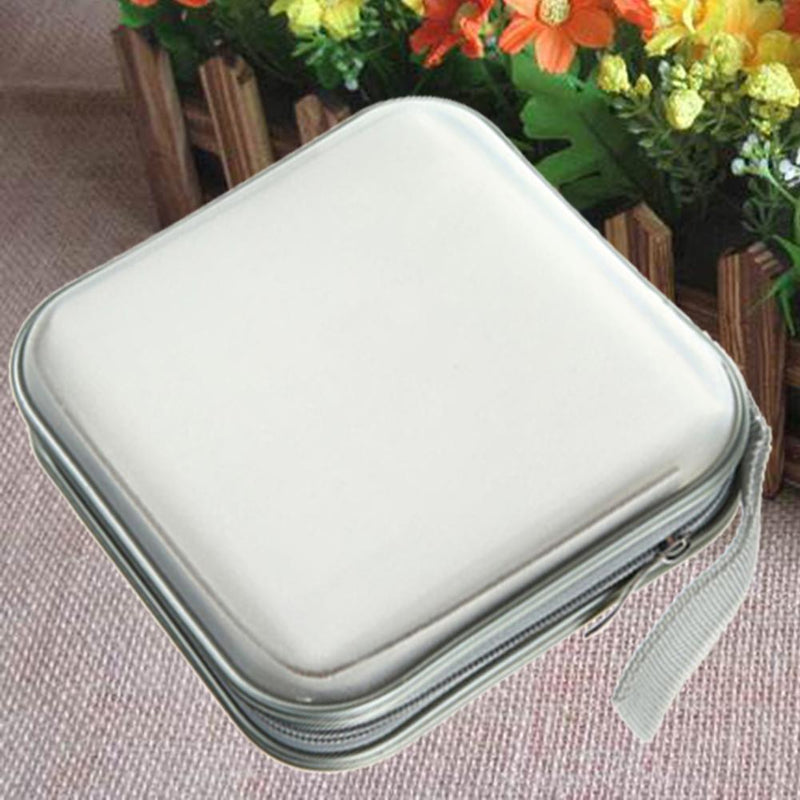 40pcs Capacity Disc CD DVD Wallet Storage Organizer Case Holder(White)