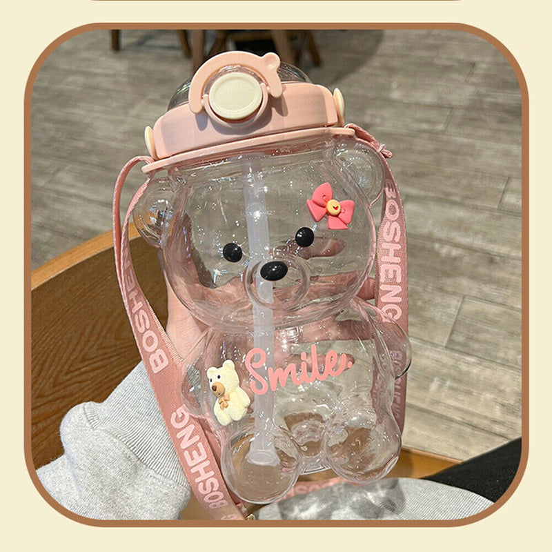 #A Water Bottle Summer Leak-Proof Straw Cup Outdoor Sports Water Jug Kettle Supp