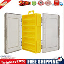 Double Sided Fishing Tackle Box 12 Compartments Bait Lure Hook Box (Yellow)