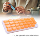#A 31 Dividers Vitamin Holder Moisture-proof Grid Keyboard Tablet Container Digi