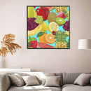DIY Full Round Drill Drawing Kit 5D Fruit Painting Diamond Ornaments Artwork Set
