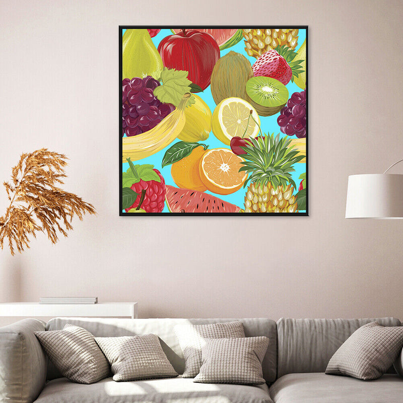 DIY Full Round Drill Drawing Kit 5D Fruit Painting Diamond Ornaments Artwork Set
