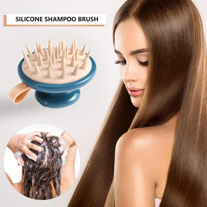 Handheld Scalp Massage Brush Portable Shampoo Brush Hair Care Comb (Blue)