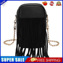 #A Fashion PU Mobile Phone Bag Tassels Designer Women Leather Crossbody Handbags