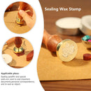 Retro Plant Pattern Wax Seal Stamps Wood Handle Sealing Wax DIY Crafts (03)