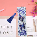 DIY Butterfly Special Shaped Diamond Painting Leather Bookmark with Tassel Newly