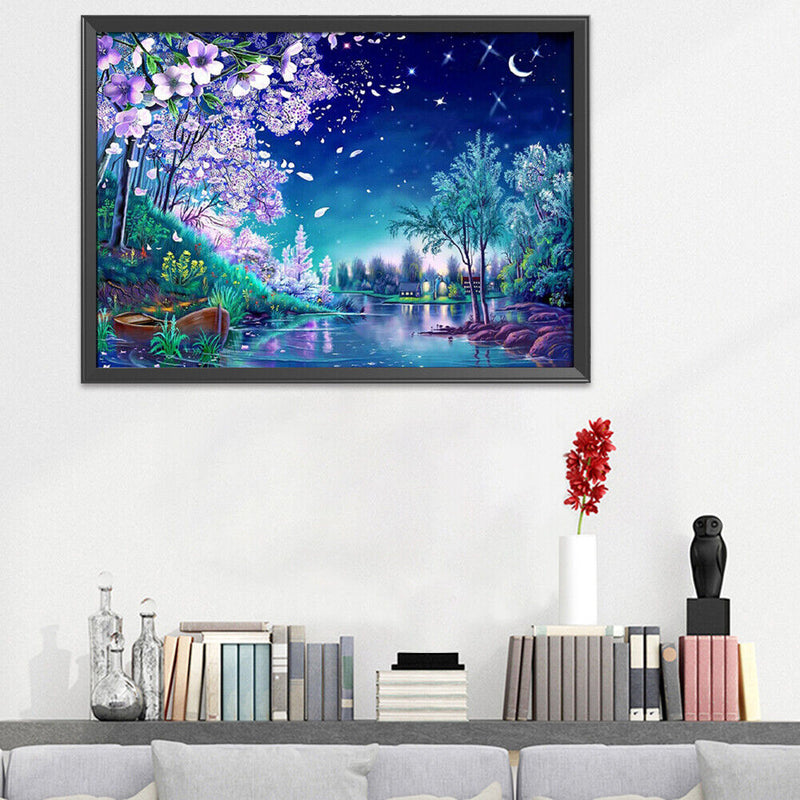 Cross Stitch Canvas Embroidery Kits DIY Romantic Sky Handmade Needlework 11CT