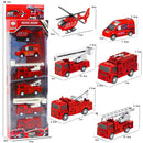 6pcs Inertia Fun Engineering Car Set Army Racing Vehicle Excavator Plane Mode