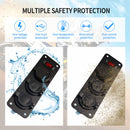 QC3.0 Dual USB Fast Charger Panel 12V Cigarette Lighter LED Voltmeter