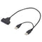 USB 2.0 to 2.5inch HDD 7+15pin SATA Hard Drive Cable Adapter for SATA SSD & HDD