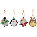 4x Keychain Pendant Full Special Shaped Drill Diamond Christmas DIY Paintin