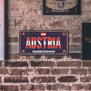 Tin Plates Wall Signs Retro Painting Austria License Metal Plate Poster for Bar